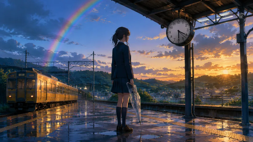 テスト3：アニメ背景と複数条件のGPT Image 2生成結果